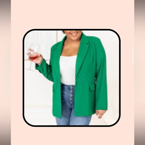 Pink Lily Green Blazer - Picture 4 of 4